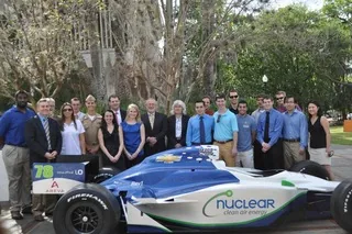 Nuclear engineering students at Purdue University during a campus outreach event